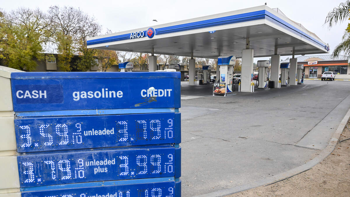 Gas cost less than $4 at an Arco station in Fresno on Dec. 19, 2025. Less than a year later, gas is averaging $6.39 per gallon in the Fresno area.